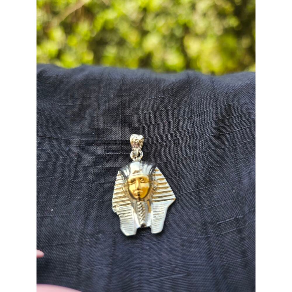 915 Solid Sterling Silver King Tut Pendant